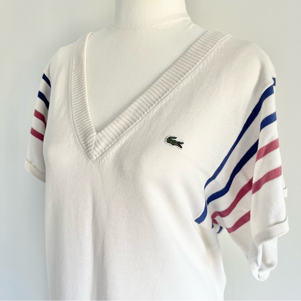 Lacoste V-neck Cotton Dress - Picture 1 of 7
